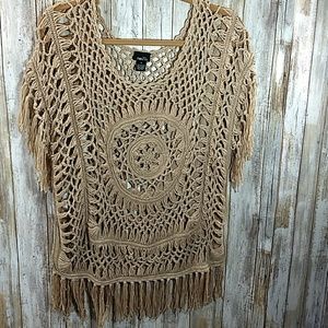 Rue 21crocheted top/cover up